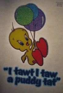 TWEETY BIRD LOONEY TUNES ANNI 70 FERRO DA STIRO VINTAGE PER CARTONI ANIMATI SU TRASFERIMENTO - BELLO, B-4 - Foto 1 di 3