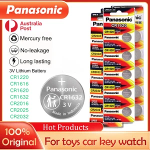 Panasonic Lithium Battery 3V CR1220 CR1616 CR1620 CR1632 CR2016 CR 2025 CR2032 - Picture 1 of 25