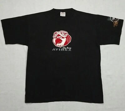 Avirex Sky Boss футболка войлок и бархат пилот Eagle нашивка размер XL черный/красный/белый - Изображение 1 из 4