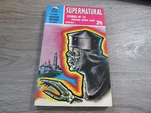 VINTAGE BRITISCHE ÜBERNATÜRLICHE GESCHICHTEN #75 SELTENES ABZEICHEN BKS PULP FANTASY HORROR GGA - Bild 1 von 4