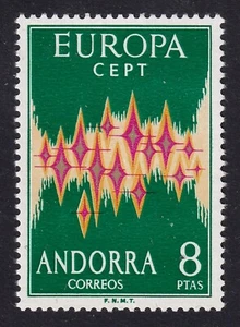 SPANISH ANDORRA 1972 Europa 8p Communications SG 67 MNH/** (CV £180) - Picture 1 of 1