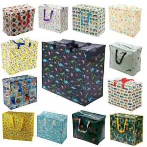 Jumbo Extra Large Laundry Shopping Bags Reusable Zip Up Kids Toys Storage Bag - Picture 1 of 28