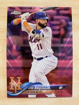 2018 Topps Chrome Update Pink Refractor #HMT51 Jose Bautista - Image 1 of 2