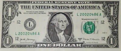 2017-A Fort Worth $1 2002 Birthday Note April 8th, 6th,  August 4th, 6th,... - Image 1 of 2