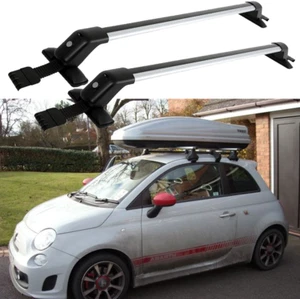 43.3"Car Top Roof Rack Cross Bar Luggage Carrier Bar Aluminum For Fiat 500 Sport - Picture 1 of 17