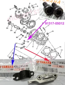 Yamaha TZR250 TDR250 RD500 Valve Holder Set OEM Joint 47X-1131H-00 47X-1131J-00 - Picture 1 of 6