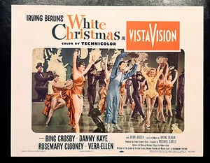 TARJETA DE VESTÍBULO ORIGINAL IRVING BERLIN'S 'WHITE CHRISTMAS' 1954, BING CROSBY - Imagen 1 de 1