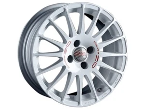 Cerchio in Lega OZ Superturismo WRC in 7x16 ET25 4x108 Race White Red Lettering - Imagen 1 de 1
