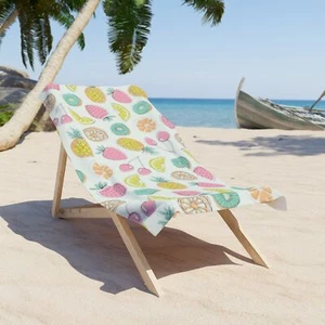 Toalla de playa de frutas tropicales, elementos esenciales de verano, decoración junto a la piscina, regalo - Imagen 1 de 3