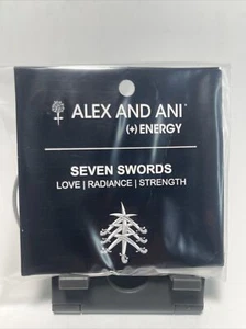 ALEX ANI Silver and Bronze "Seven Swords "  Metal  Charm Bangle Bracelet set - Picture 1 of 3