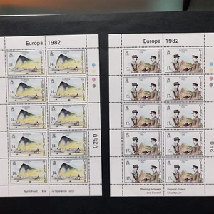 GIBILTERRA 1982/ MINIFOGLI - EUROPA, SERIE DI 2 MINIFOGLI INTEGRI MNH** - Imagen 1 de 2