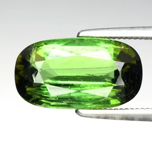 💎 3,17ct 12,3x6,8mm Oval Natürlicher Grüner Turmalin - Unbeheizt, Afrika Edelstein - Bild 1 von 4