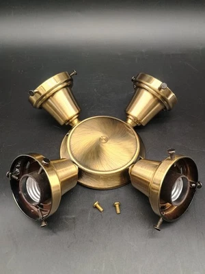 Casablanca Ceiling Fan Light Kit 191322A Antique Brass 4 Light NO SHADES EXC - Image 1 of 4