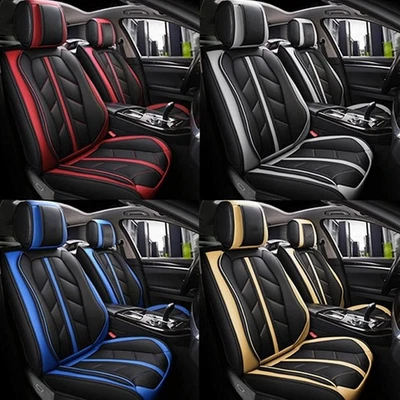For Toyota Car Seat Cover Full Set 5-Seats Leather Front+Rear Protectors Lkcbtos - Image 1 of 4