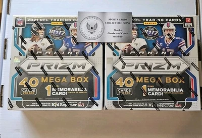 2021 Panini Prizm Football 2 Mega Box Lot - Neon Green Pulsar - Image 1 of 4