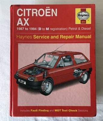 Citroen AX Haynes Service & Repair Manual 3014 1987-94 D-M Reg Petrol Diesel - Image 1 of 4