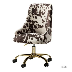 JAYDEN CREATION Arce 21 in. Width Standard Cowhide Fabric Task Chair with Height - Picture 1 of 8