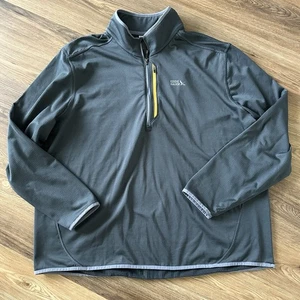 Eddie Bauer Activator Grid Fleece Herren 2XL 1/2 Zip grau Mock Neck Pullover - Bild 1 von 10