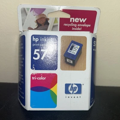 HP 57 Tri Color Ink Cartridge Sealed Genuine  Expired August 2005 - Image 1 of 4