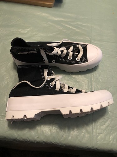 Converse platform donna nere alte taglia 7