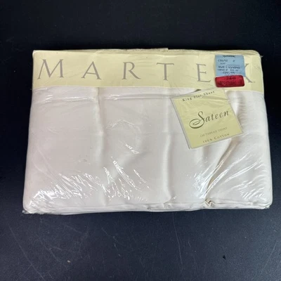Sábana plana Martex Satén King marfil 230 hilos 100 % algodón hecha en Italia Foto 1 de 3
