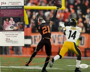 Denzel Nehemiah Ward Cleveland Browns signiertes Auto 10 x 8 Foto JSA COA - Bild 1 von 6