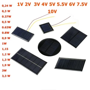 1V 2V 3V 5V 5.5V 6V 7.5V 10V Solarmodul Solarpanel Solarzelle Photovoltaikmodul - Bild 1 von 30
