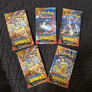 5X Pokemon Scarlet And Violet Surging Sparks Factory Sealed 10 Card Booster Pack - Picture 1 of 1