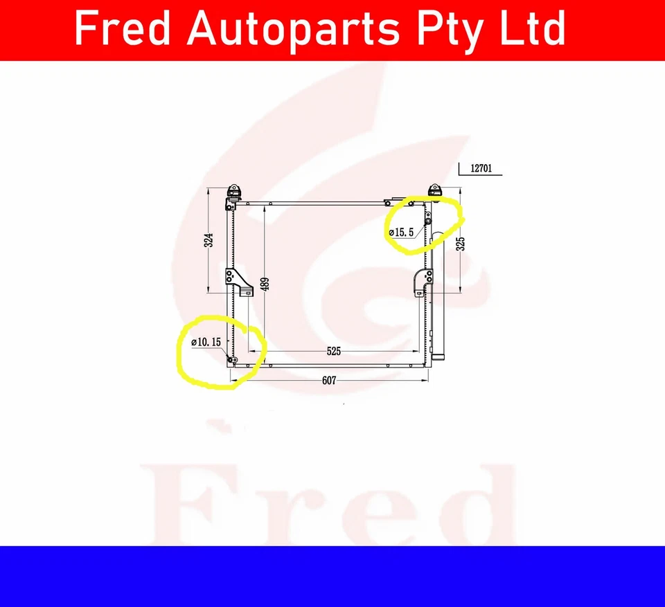 Ac Condensor For TOYOTA Prado GDJ150.TRJ150.88460-60440-JD.12AC032 - Image 1 of 1