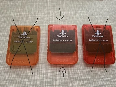 Playstation 1 PS1 Official OEM 15 Block Memory Card SCPH-1020 light red crystal - Image 1 of 3