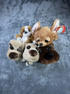 Vintage Plush Stuffed Animal Dogs Sad Sam Chihuahua Caltoy Aurora Lot of 5 NEW - Picture 1 of 6