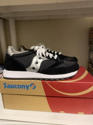 SAUCONY JAZZ 81 2044-1 BLACK/SILVER LOW TOP MEN SNEAKERS SIZE 9 - Image 1 of 4