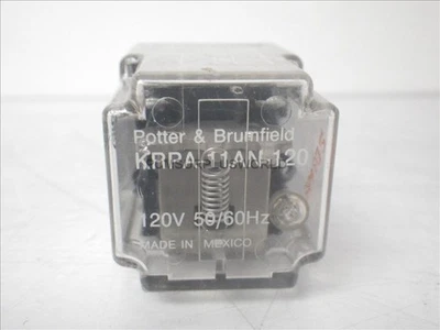 KRPA-11AN-120 KPRA11AN120 Potter & Brumfield Relay 120Vac 50/60HZ 8Pin (Used) - Image 1 of 4