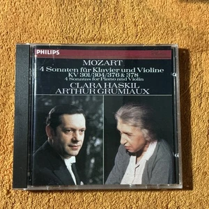 CLARA HASKIL & ARTHUR GRUMIAUX - MOZART 4 SONATEN / CD ALBUM - Foto 1 di 2
