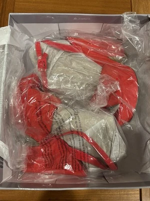 JLO 女式红色楔形粗跟凉鞋 8.5 码 — 第 1/4 张图片