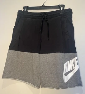 Nike Herren Colorblock Fleece Shorts schwarz/grau Größe L - Bild 1 von 8