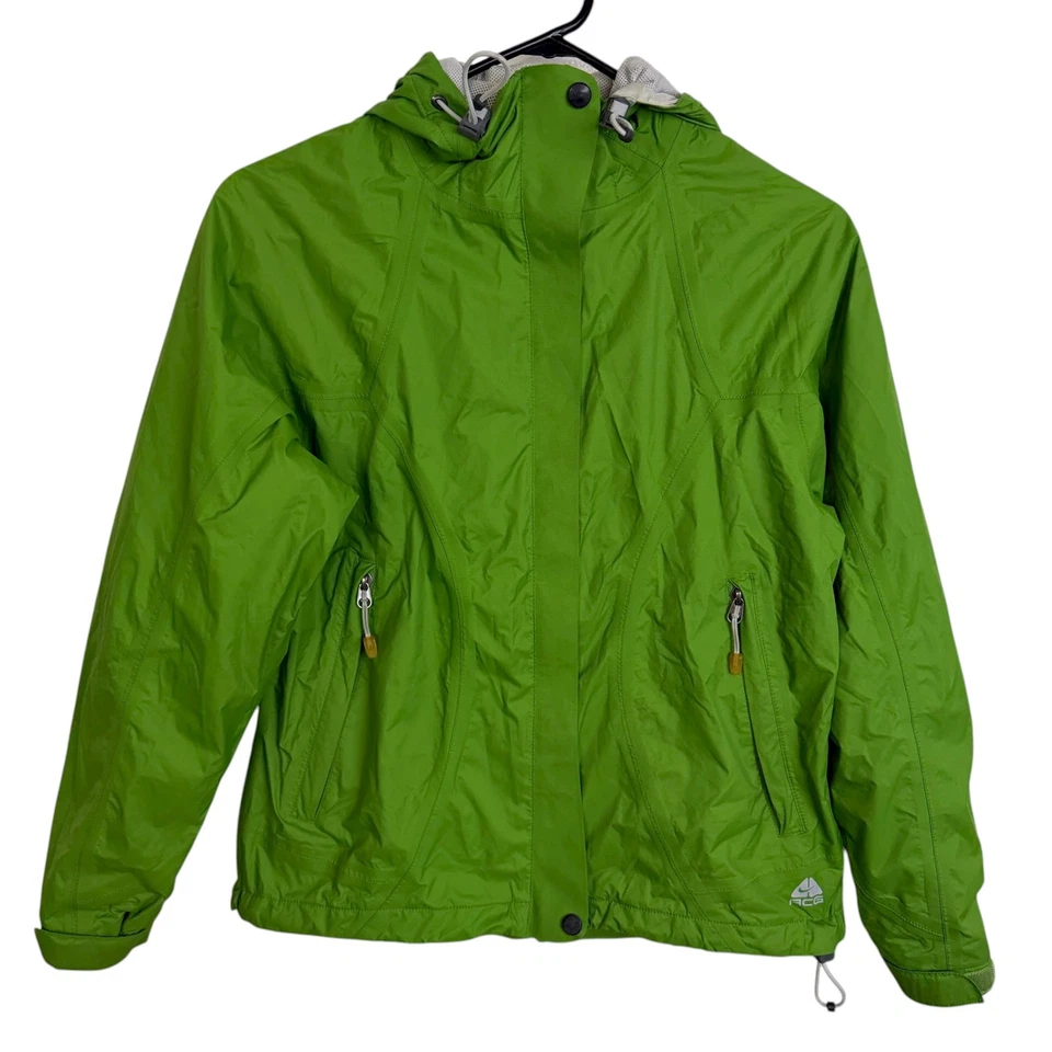 Chaqueta Nike ACG Exterior Capa 3 Mujer Pequeña Verde Exterior Cremallera Completa Capucha Viento Foto 1 de 4