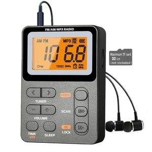 Portable Radio AM FM, Rechargeable Pocket Speaker with Best Reception Digital... - Picture 1 of 6