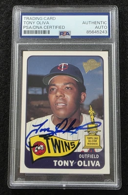 2003 TONY OLIVA Signed Topps Baseball Card-HOF-MINNESOTA TWINS-PSA - Image 1 of 4