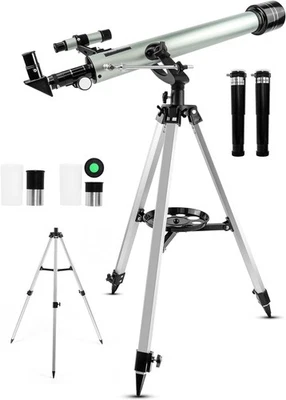 60mm Refractor Telescope for Kids Beginners 525X with Tripod - Image 1 of 4