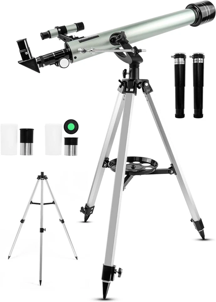 60mm Refractor Telescope for Kids Beginners 525X with Tripod - Image 1 of 4