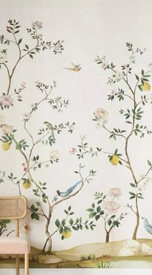 Mural de pared Anthropologie Blossom Chinoiserie $278 Foto 1 de 4