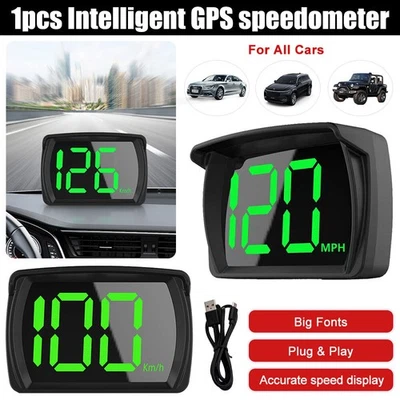 Universal Auto GPS HUD Digital Tachometer MPH Head Up Display Große Schrift DE - Bild 1 von 4