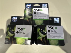 3 oryginalne oryginalne czarne wkłady atramentowe HP 950XL CN045AE - Zdjęcie 1 z 1