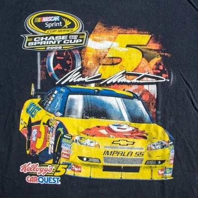 Camiseta preta Nascar Racing Mark Martin 2009 Sprint Cup tamanho XL - Imagem 1 de 4