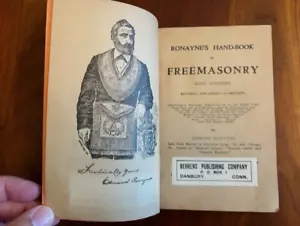 Handbook of Freemasonry by Ronayne, Masons MASONIC Signs Grips, 1943 revised ed. - Foto 1 di 2