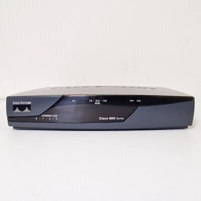Router Cisco 877 ADSL 4 Port 10 Base T HUB 1 x ADSL Line - Image 1 of 4