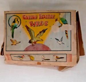 VINTAGE BAUMWOLLE FEDER WEIHNACHTEN ROT FILZ VÖGEL ORNAMENT DEKORATION BASTELN 8936 - Bild 1 von 9