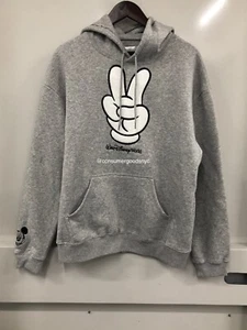 2025 Walt Disney World Parks Mickey Peace Sign Hoodie Pullover Sweatshirt Grau M - Bild 1 von 7