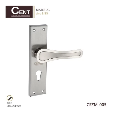 CSZM-005 Mortise Lock Set Zinc & SS Main Door Handle Set For Home, Office 200 mm Cover